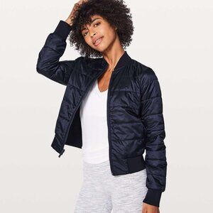 Lululemon Non-Stop Bomber Quilted Reversible Jacket Womens Black Size 6- NWT